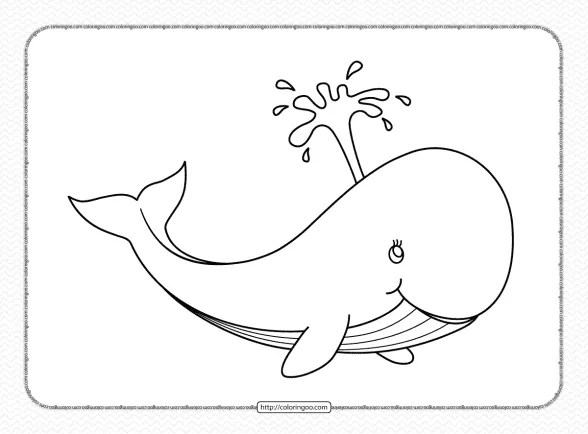 Easy Whale Coloring Pages 1 easy sperm whale coloring pages