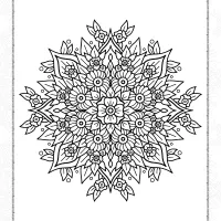 free flower mandala coloring page