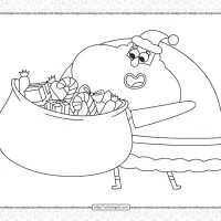 Free Santa's Gift Bag Coloring Page 143 free santas gift bag coloring page