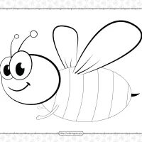 Funny Bee Animal Coloring Page 30 funny bee animal coloring page