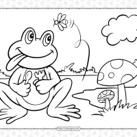 Funny Frog Animal Coloring Page 13 funny frog animal coloring page