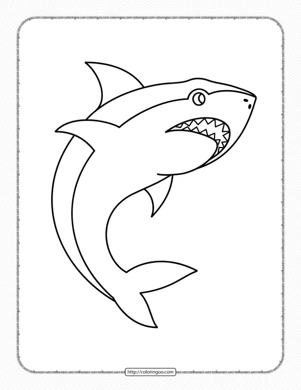 Great White Shark Coloring Pages 1 great white shark coloring pages