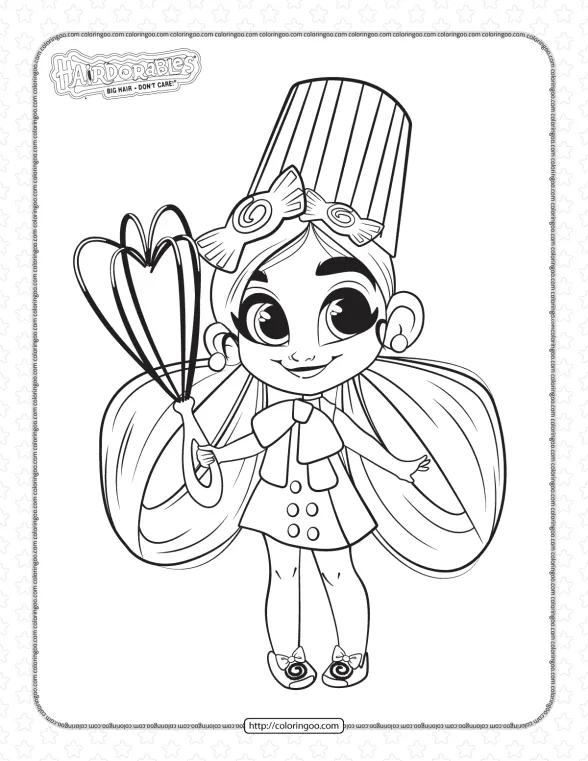 Hairdorables Dee Dee Coloring Pages 1 hairdorables dee dee coloring pages