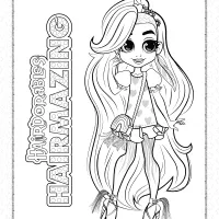 hairdorables hairmazing willow coloring pages