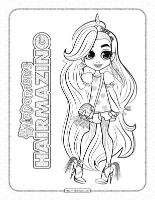 Hairdorables Hairmazing Willow Coloring Pages