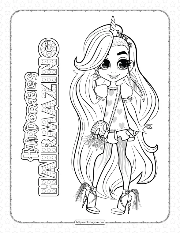 Hairdorables Hairmazing Willow Coloring Pages 1 hairdorables hairmazing willow coloring pages