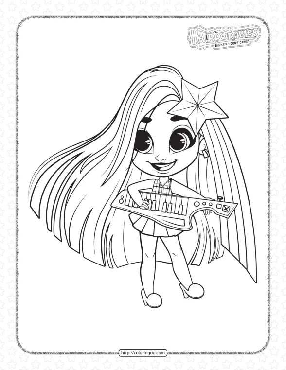 Hairdorables Harmony Coloring Pages 1 hairdorables harmony coloring pages