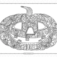 halloween intricate pumpkin coloring pages for adults