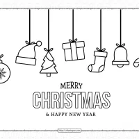Merry Christmas and Happy New Year Coloring Page 113 merry christmas and happy new year coloring page