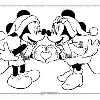 mickey and minnie in love coloring pages