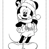 Mickey Mouse Ready for Christmas Coloring Page 103 mickey mouse ready for christmas coloring page
