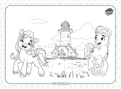 MLP A New Generation Maretime Bay Coloring Page