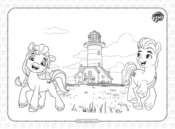 MLP A New Generation Maretime Bay Coloring Page 1 mlp a new generation maretime bay coloring page