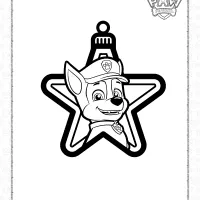 Paw Patrol Chase Christmas Ornaments Coloring Page 93 paw patrol chase christmas ornaments coloring page