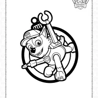 Paw Patrol Rocky Christmas Ornaments Coloring Page 90 paw patrol rocky christmas ornaments coloring page