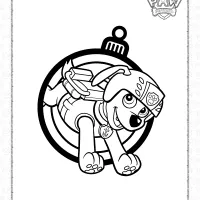 Paw Patrol Zuma Christmas Ornaments Coloring Page 89 paw patrol zuma christmas ornaments coloring page