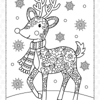 Printable Christmas Deer Coloring Pages 123 printable christmas deer coloring pages