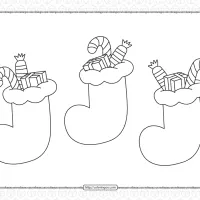 Printable Christmas Stocking with Gifts Coloring Page 139 printable christmas stocking with gifts coloring page