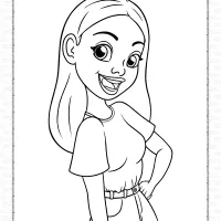 printable nice girl coloring page