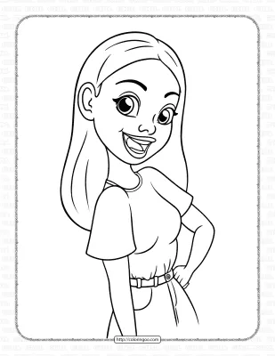 Printable Nice Girl Coloring Page