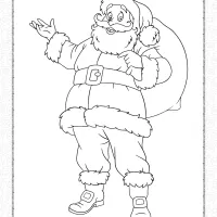 Santa Claus with a Sack on His Back Coloring Page 146 santa claus with a sack on his back coloring page