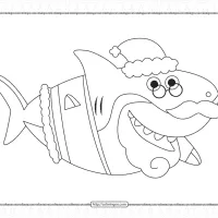 Santa Shark Christmas Coloring Pages 149 santa shark christmas coloring pages