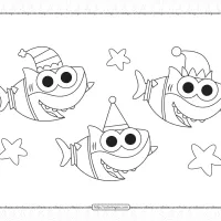 Santa Shark Christmas Coloring Pages for Kids 145 santa shark christmas coloring pages for kids