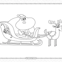 Santa Sleigh Reindeer Christmas Coloring Page 135 santa sleigh reindeer christmas coloring page