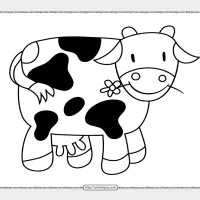 Simple Cow Coloring Pages for Kids 17 simple cow coloring pages for kids