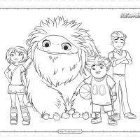 abominable yi and her friends coloring page