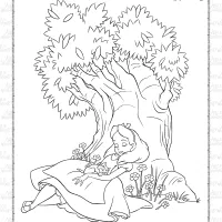 alice and dinah sleeping coloring pages