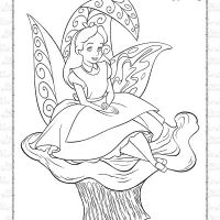 alice in wonderland coloring pages