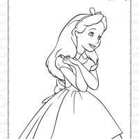 alice in wonderland coloring pages for kids