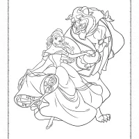 Beauty and the Beast Ready to Dance Coloring Page 20 beauty and the beast ready to dance coloring page