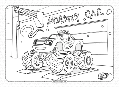 Blaze and the Monster Machines Coloring Page