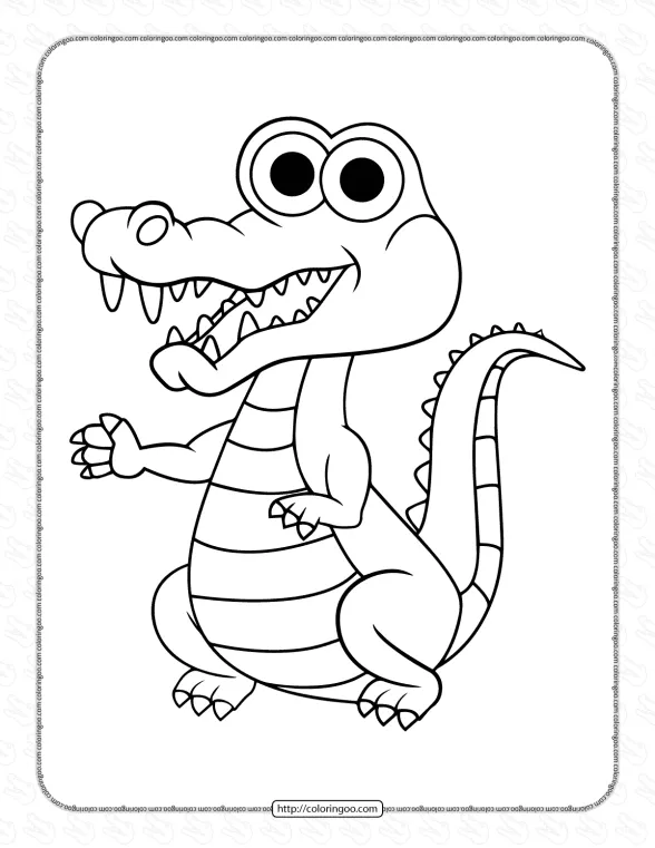 Crocodile Coloring Pages for Kids 1 crocodile coloring pages for kids