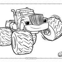 crusher blaze and the monster machines coloring