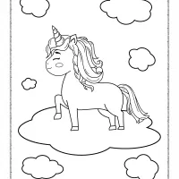 cute unicorn coloring page