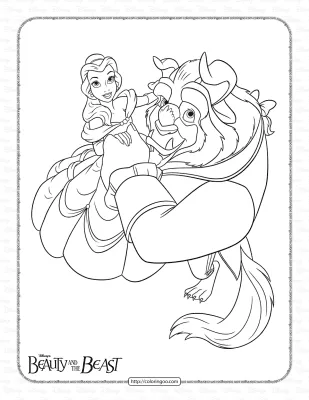 Dance of Beauty and the Beast Coloring Page