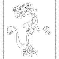 Disney Mulan Dragon Mushu Coloring Page 19 disney mulan dragon mushu coloring page