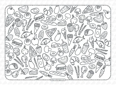 Foods Coloring Page