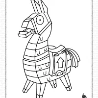 fortnite supply llama skin coloring page