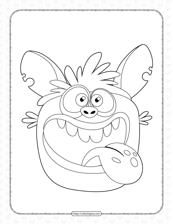 Free Monster Face Coloring Page 1 free monster face coloring page for kids
