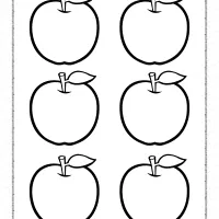 free printable six apples coloring pages