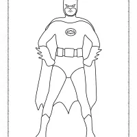 hand drawn batman coloring page