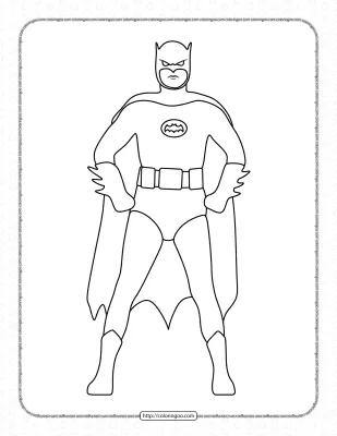 Hand-drawn Batman Coloring Page