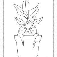Harry Potter Magical Beasts Mandrake Coloring Page 9 harry potter magical beasts mandrake coloring page