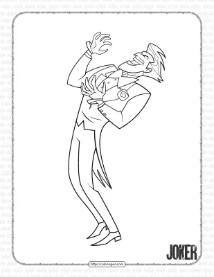 Joker Laughing Coloring Pages for Kids