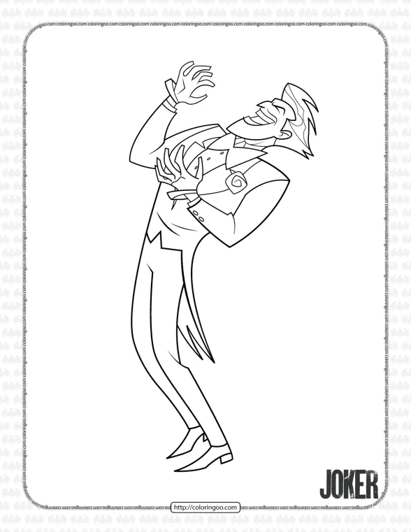 Joker Laughing Coloring Pages for Kids 1 joker laughing coloring pages for kids