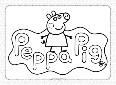 Peppa Pig Coloring Page